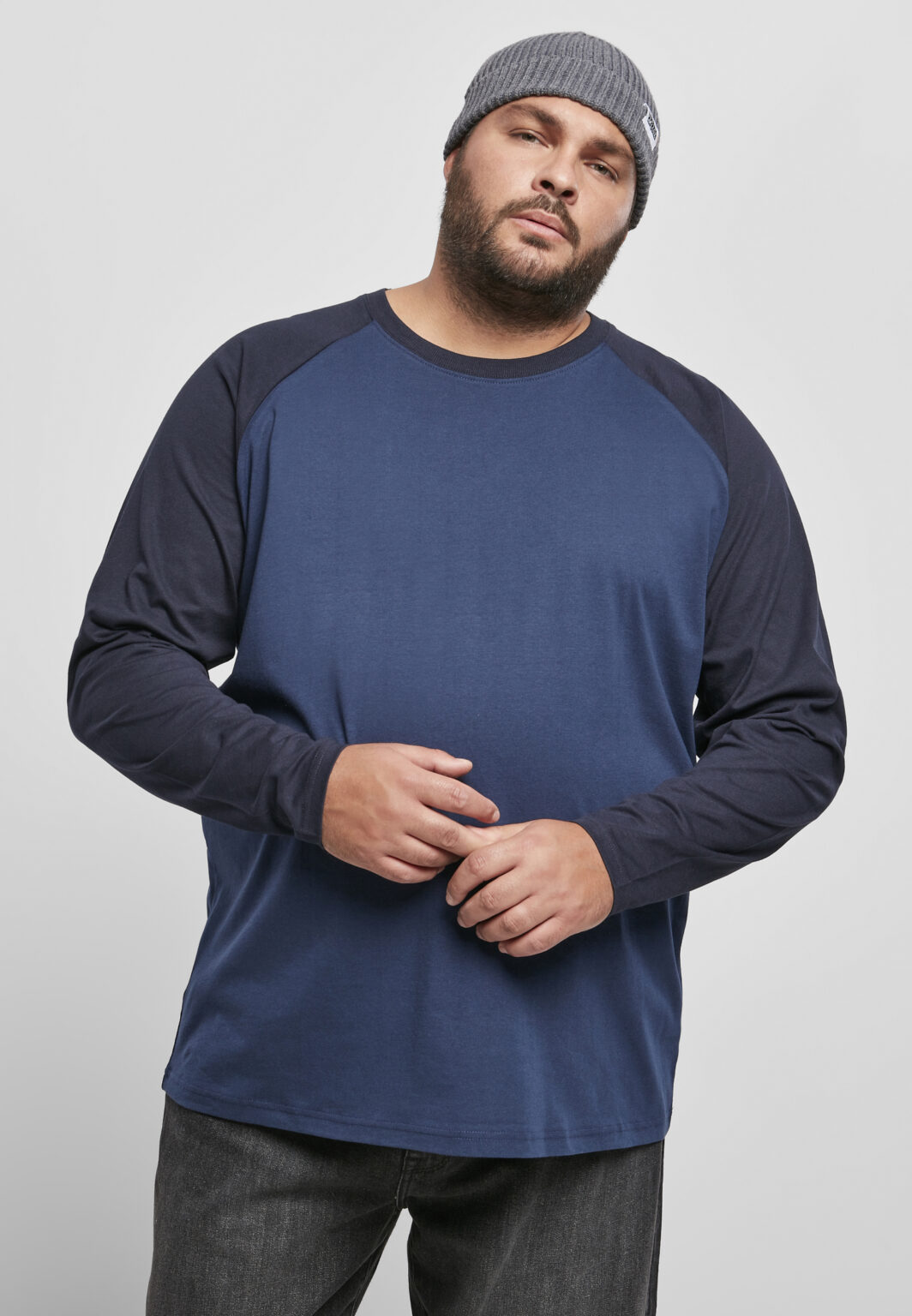 Raglan Contrast LS dark blue/midnightnavy