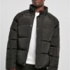 Raglan Puffer Jacket Black