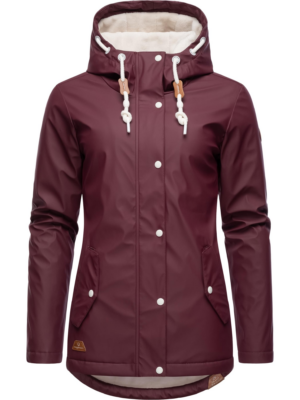 Ragwear Funkcionális dzseki 'Marge'  rozsdavörös / borvörös / fehér-Hungary