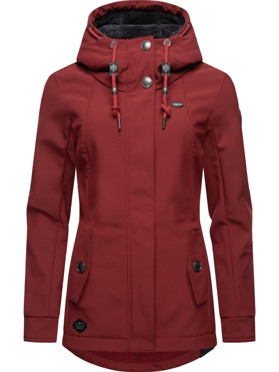 Ragwear Funkcionális dzseki 'Monadde'  cseresznyepiros / fekete / fehér-Ár
