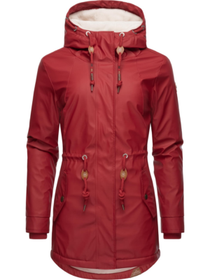 Ragwear Funkcionális dzseki 'Monadis Rainy'  barna / rubinvörös-Hungary