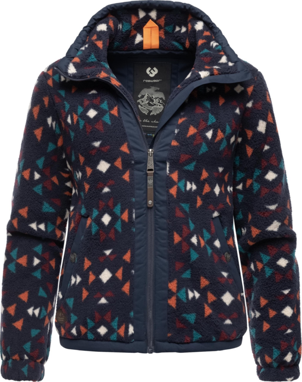 Ragwear Polár dzseki 'Nordicka Aztec'  tengerészkék / jáde / narancs / fehér-Ár