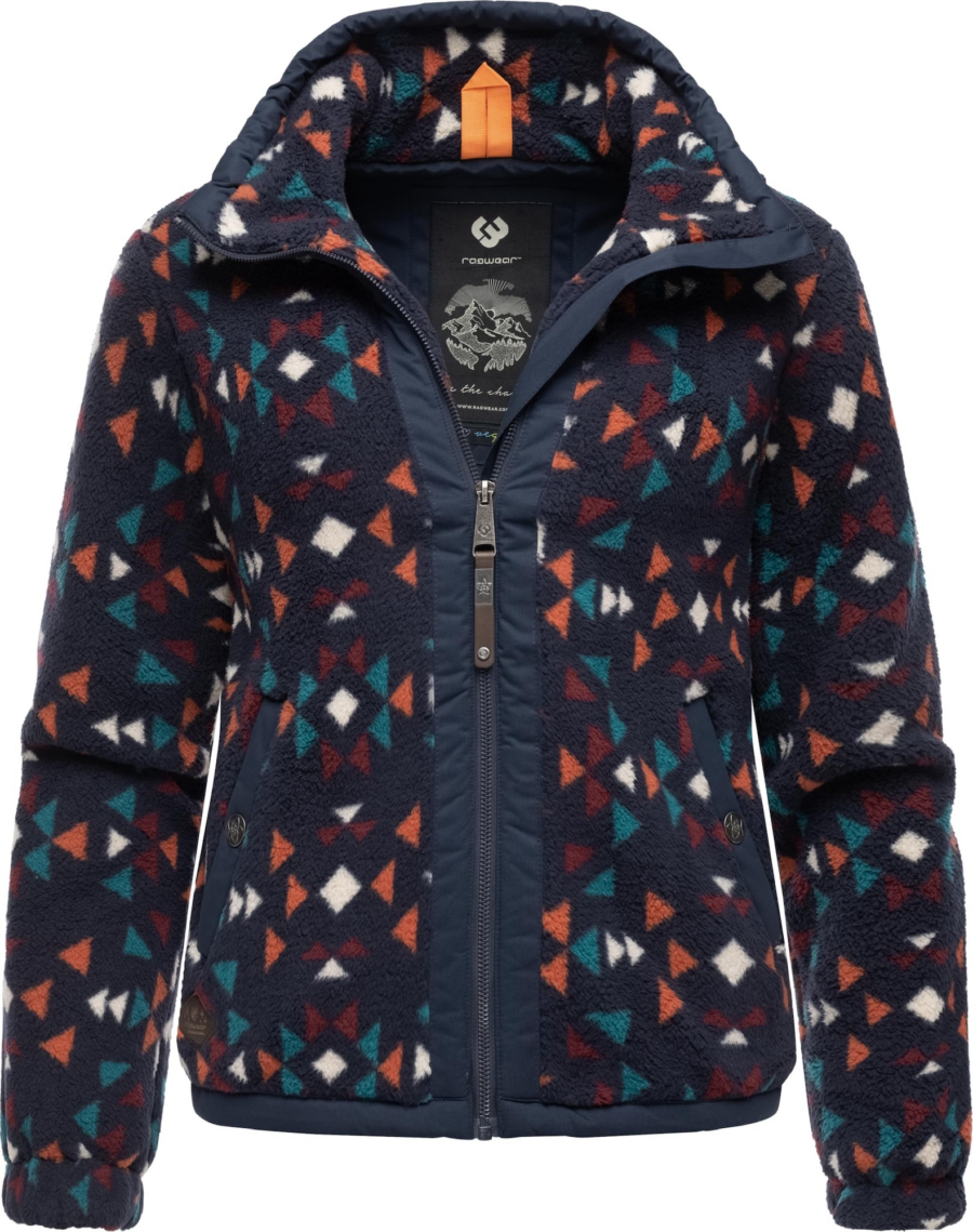 Ragwear Polár dzseki 'Nordicka Aztec'  tengerészkék / jáde / narancs / fehér-Ár