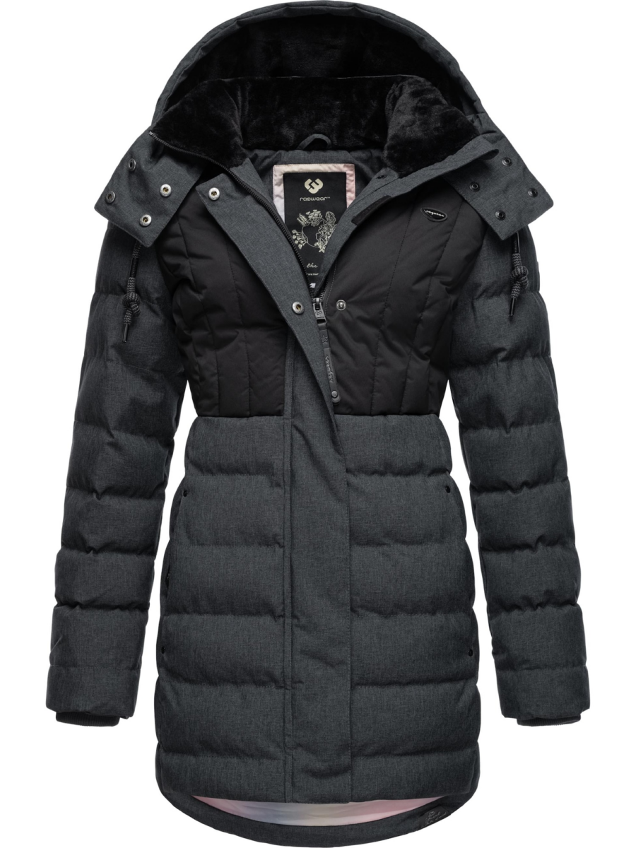 Ragwear Téli parka 'Ashanta'  sötétszürke / fekete-Hungary