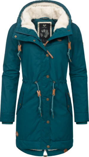 Ragwear Téli parka 'Canny'  barna / zöld / fekete / fehér-Hungary