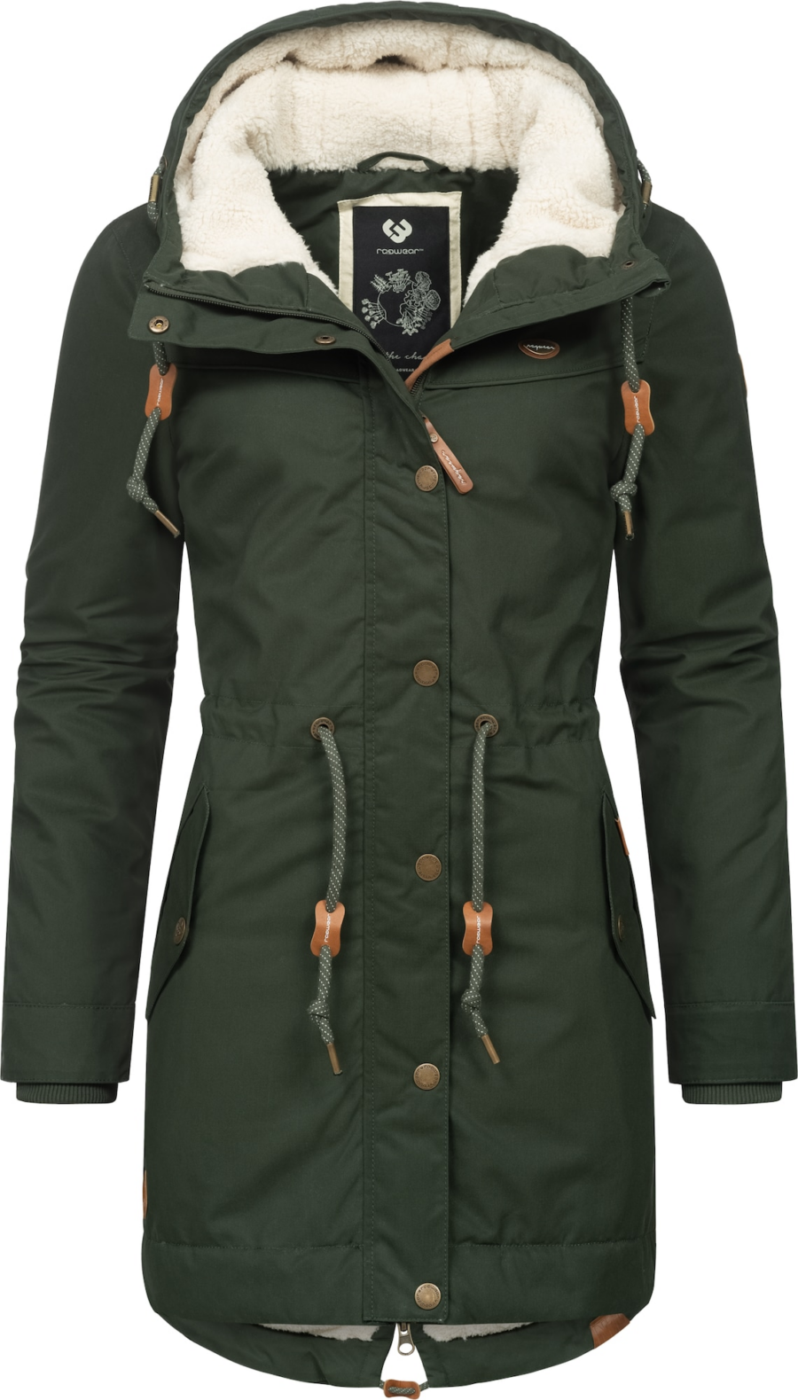 Ragwear Téli parka 'Canny'  világosbarna / sötétzöld-Hungary