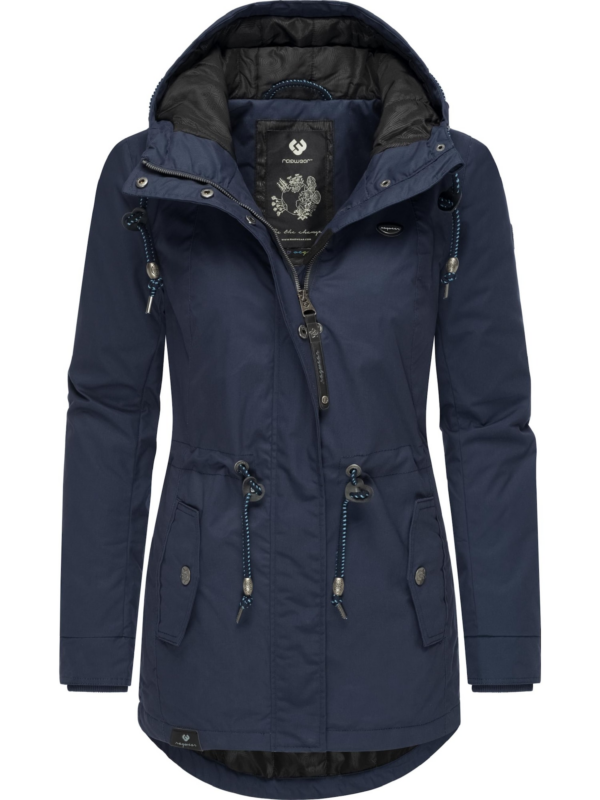 Ragwear Téli parka 'Monadis'  tengerészkék / barna / fekete / fehér-Hungary