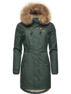 Ragwear Téli parka 'Tawny'  barna / sötétzöld-Ár