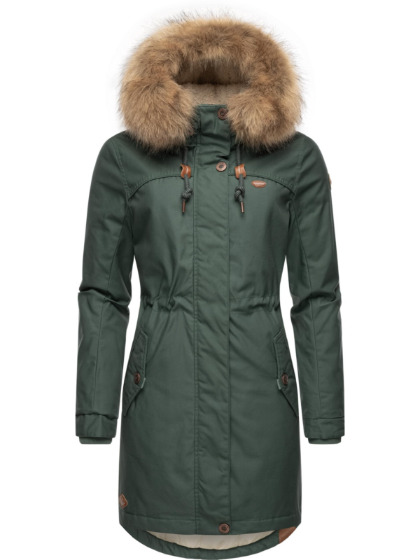 Ragwear Téli parka 'Tawny'  barna / sötétzöld-Ár