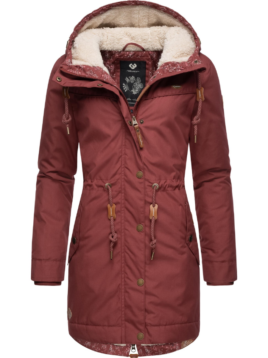 Ragwear Téli parka  barna / piros / fekete / fehér-Hungary