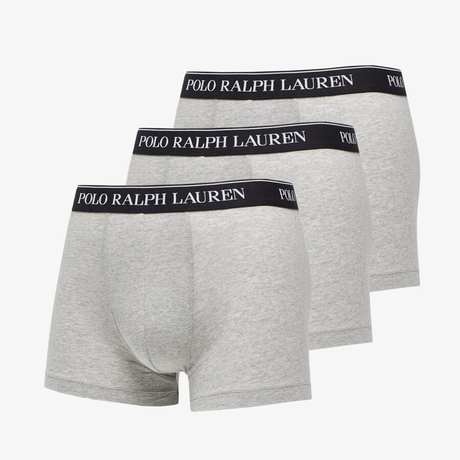 Ralph Lauren Stretch Cotton Classic Trunks 3-Pack Grey S-alacsony-ár