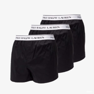Ralph Lauren Stretch Cotton Slim Fit Trunks 3-Pack Black S-alacsony-ár