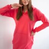 Raspberry dress with hood