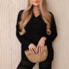 Rayon Black Beach Set