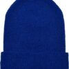 Recycled Waffle Knit Beanie royalblue yarn