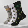 Recycled pineapple socks 3-pack white/heather grey/black