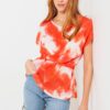 Red Batik Blouse CAMAIEU - Women