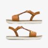Red-Brown Girls' Leather Sandals Camper - Girls