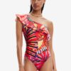 Red Desigual Medewi Patterned Swimwear for Women - Women