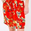 Red Floral Skirt CAMAIEU - Women