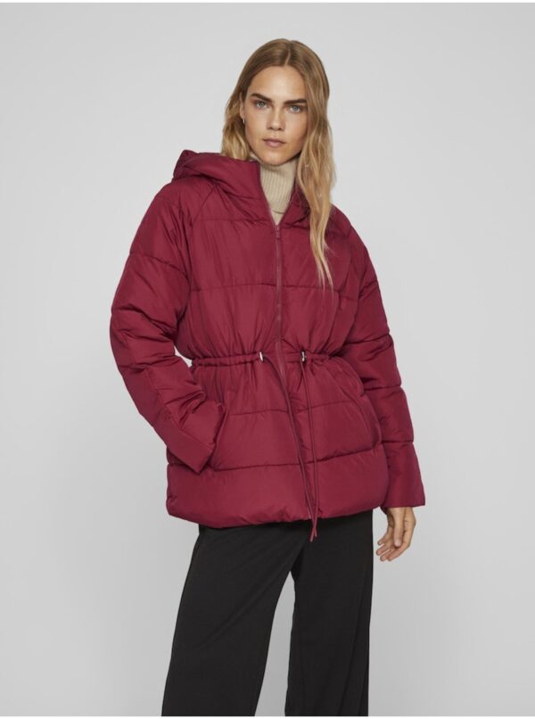 Red Ladies Quilted Jacket VILA Eana - Ladies