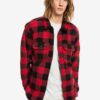 Red Men's Plaid Shirt Quiksilver - Men's
