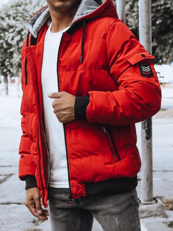 Red Men's Quilted Dstreet Winter Jacket