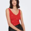 Red Patterned Tank Top JDY Nanna - Women