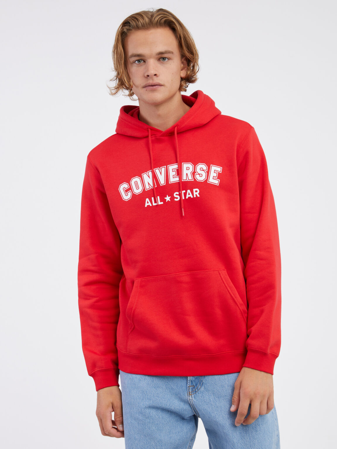 Red Unisex Converse Go-To Wordmark Hoodie