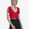Red Womens Crop Top adidas Originals - Women