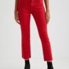 Red Women's Cropped Bootcut Jeans Desigual Lainta - Women