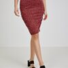 Red Women's Patterned Pencil Skirt ORSAY - Ladies