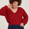 Red Women's Ribbed Sweater Tranquillo - Women