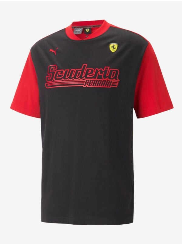 Red and black men's T-shirt Puma Ferrari Race Statement - Men