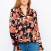 Red-black floral blouse CAMAIEU - Ladies