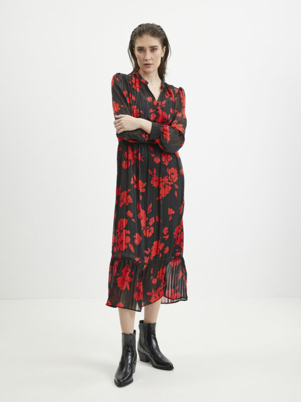 Red-black women's floral dress ORSAY - Ladies