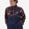 Red-blue men's patterned sweatshirt made of faux fur VANS - Men