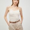 Red-cream striped bodysuit Pieces Tyrus - Women's