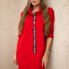 Red dress with tie