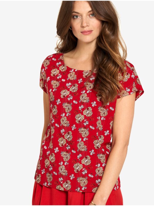 Red floral T-shirt Tranquillo - Women's