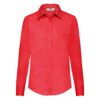 Red ladies' classic poplin shirt Fruit Of The Loom