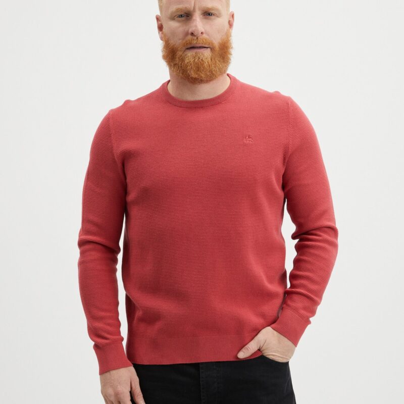 Red men's basic sweater LERROS - Men