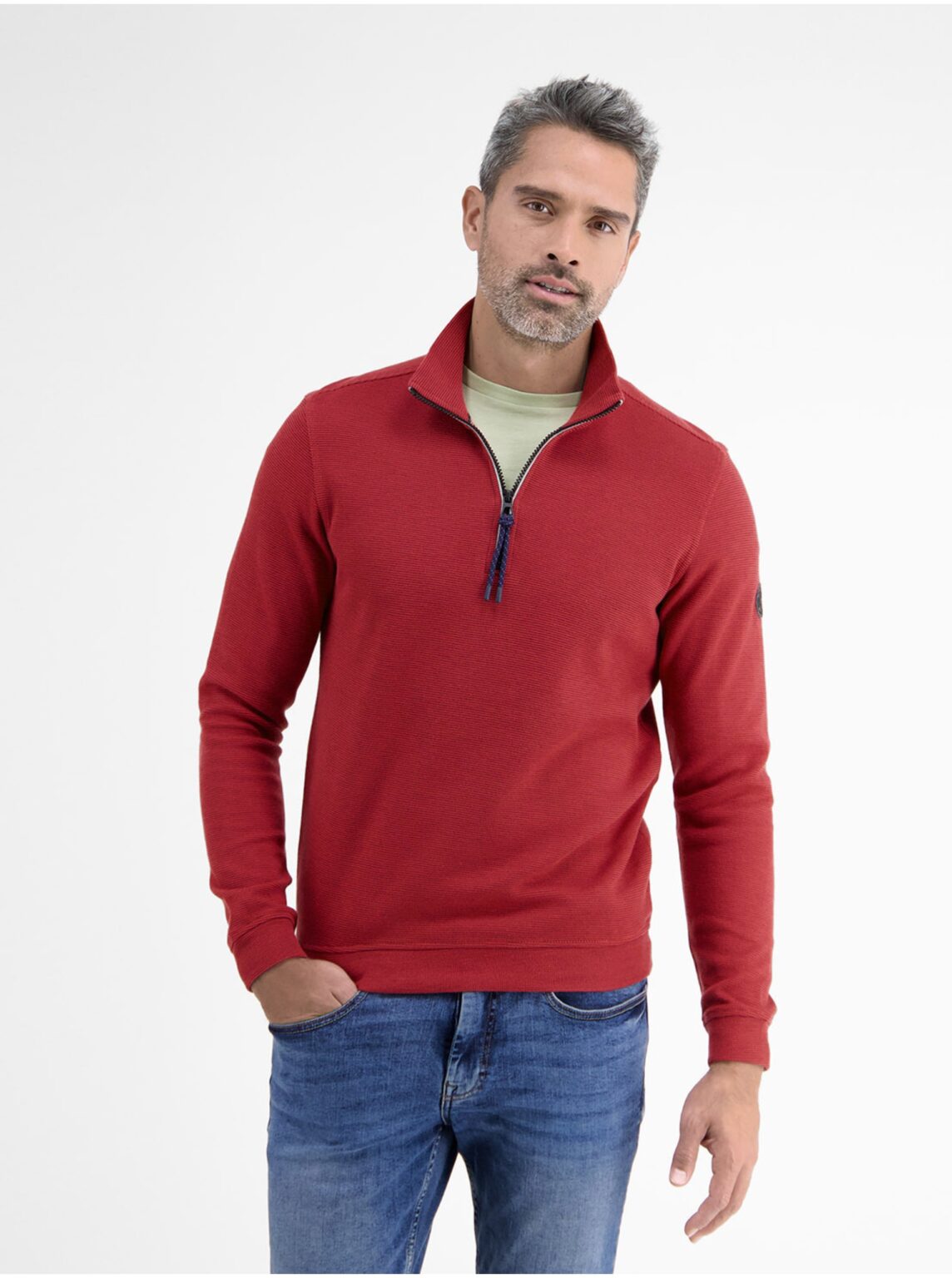 Red men's basic sweatshirt LERROS - Men