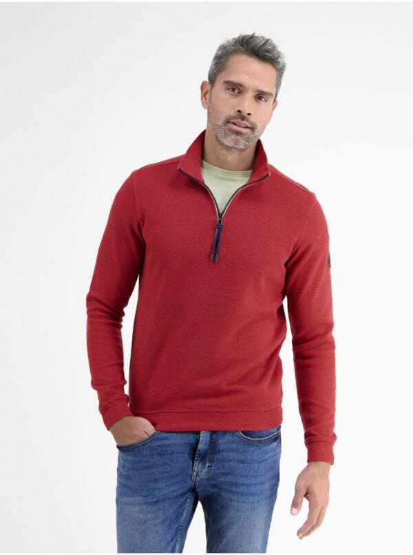 Red men's basic sweatshirt LERROS - Men