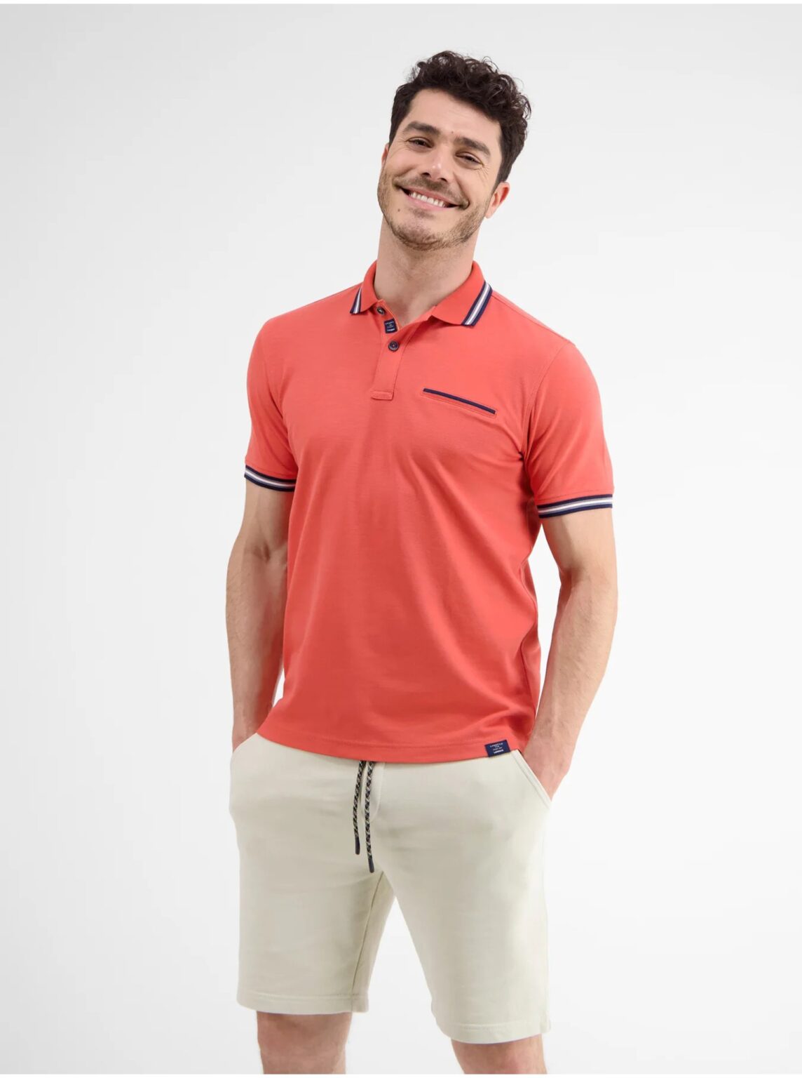 Red men's polo shirt LERROS - Men