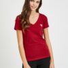 Red women's T-shirt Guess Mini Triangle - Women's