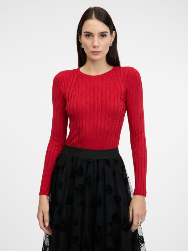 Red women's long-sleeved T-shirt ORSAY - Women's