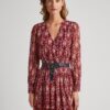 Red women's patterned dress Pepe Jeans Gala - Women's