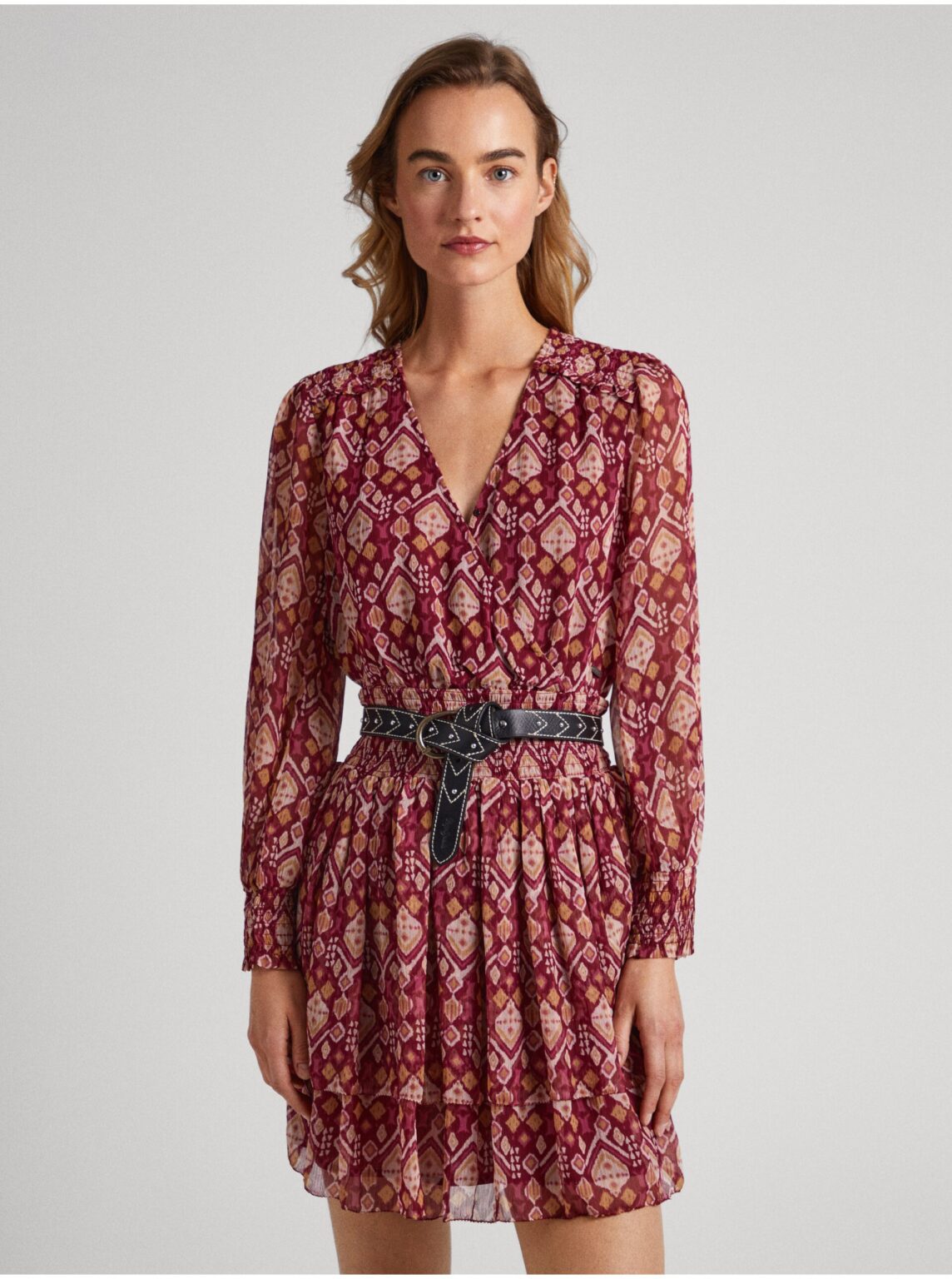 Red women's patterned dress Pepe Jeans Gala - Women's