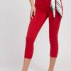 Red women's skinny fit jeans with scarf Guess 1981 Capri - Women